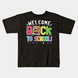 Welcome Back to School First Day of School Kids School Bus Kids T-Shirt